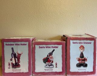 Christmas wine bottle holders 