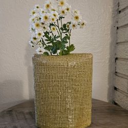 Cute Green Textured Ikebana Flask Shaped Vase