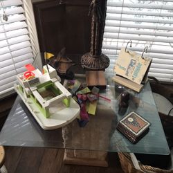 Glass Hall And End Table