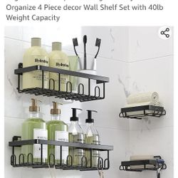 4 PC. Shelf/Caddy/Organizer Set 