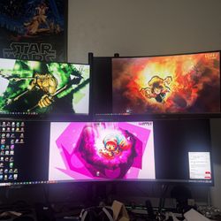 Cyberpower Pc With Monitors And Keyboard 