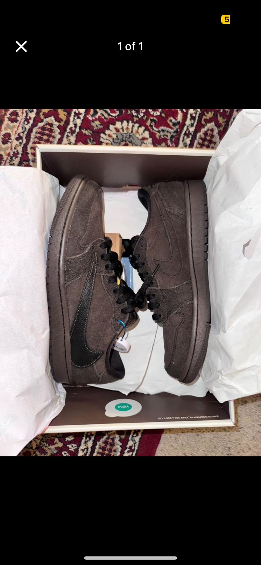Travis Scott Velvet Brown Size 9.5 VNDS Worn Once SEND OFFERS