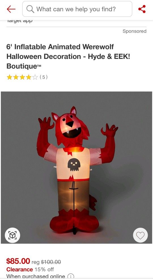 Halloween Inflatable Decore Werewolf