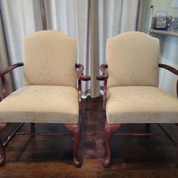Ethan Allen Upholstered Armchair Set