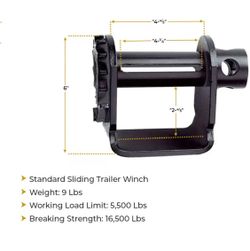 Mytee Products sliding C track trailer winches for 4” trailer straps, tiedowns