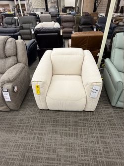 Ivory Boucle Power Recliner - Ivory | Reclining Chair | Lounge Chair