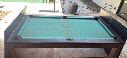 Spencer & Marston Convertible Dining Pool Table With Benches