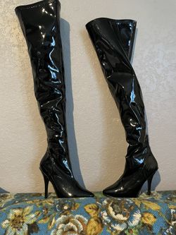 Thigh High Patent Boots