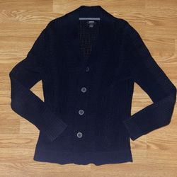 Alfani Mens Black Knit Cardigan