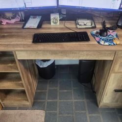 Wooden Desk with Storage