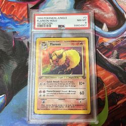 Pokemon Jungle 1st Edition Flareon Holo #3 - PSA 8