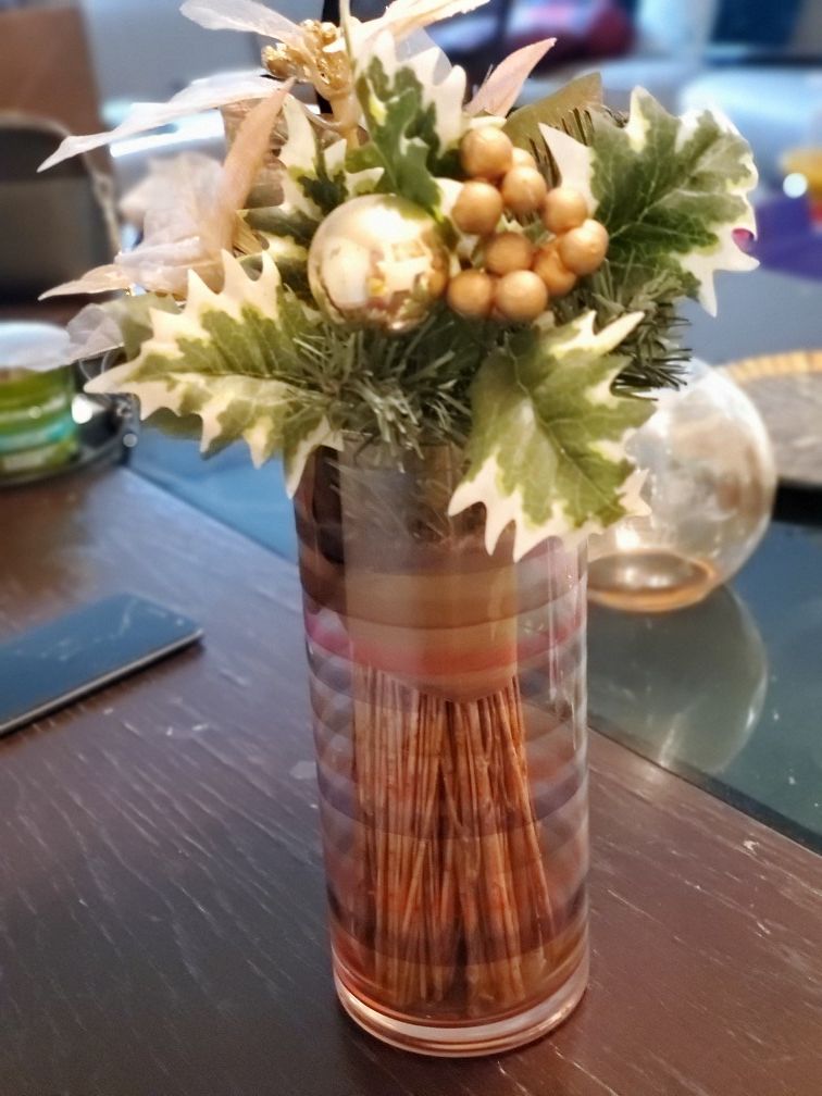 Brown theme vase multicolor