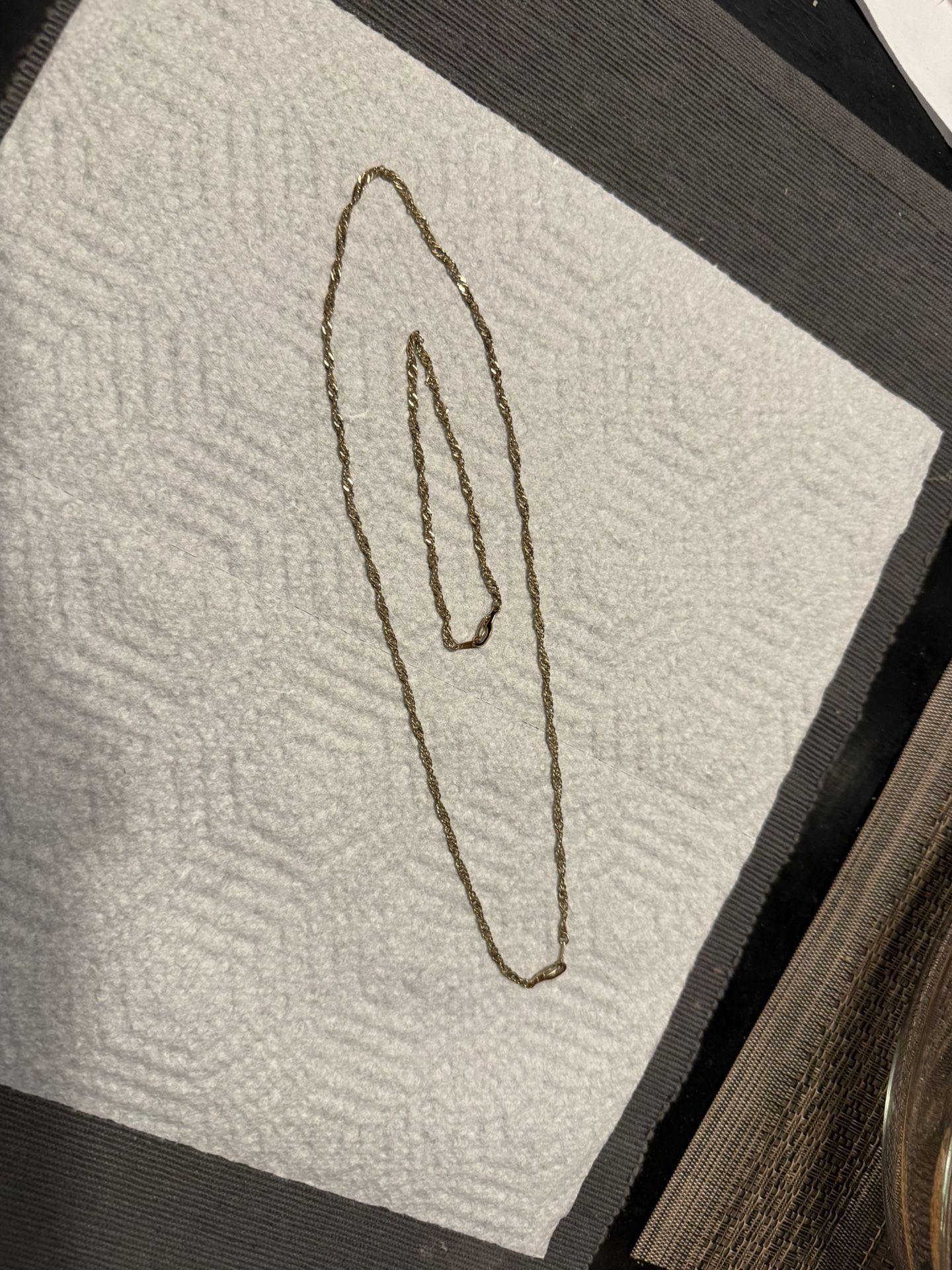 Plated Gold Chain 19” And Bracelet 7” Never Wear