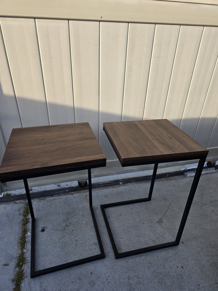 2' END TABLES WOOD/METAL $60 Both