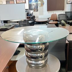 Glass side table