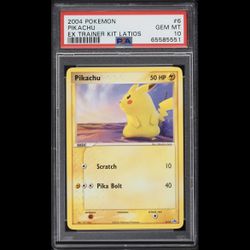 PSA 10 GEM MINT 2004 Pokemon EX Trainer Kit Latios Pikachu #6