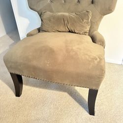 Solid Wood Upholstered Reading Chair 