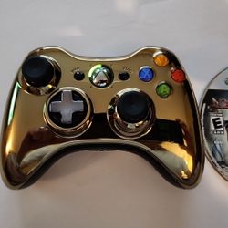 Microsoft Xbox 360 Special Edition Gold Chrome Series TESTED! With Bonus Game!