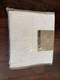 White 100% cotton Twin sheet set