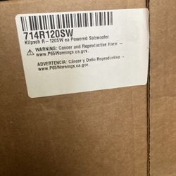 Klipsch R-120SW Subwoofer, Black