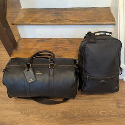 Ralph Lauren POLO brown Smooth Leather Duffle Bag & Backpack 