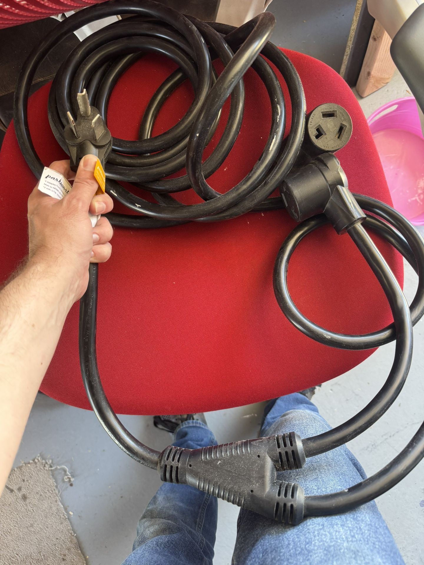RV Splitter Cable (For Connecting Dryer And RV To same Plug)