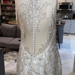Fit And Flare Swarovski Crystal Beaded Wedding Dress