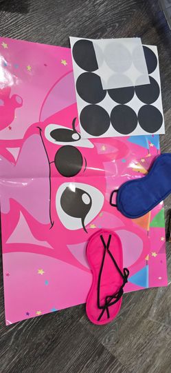 pink lilo and stitch pin the nose game