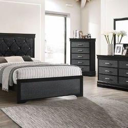 Queen Plataform Bed Frame Dresser Mirror One Nightstand   Free Local Delivery  Check Description