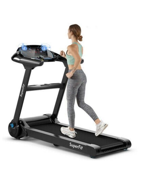 Goplus Folding Treadmill Running Machine LED Touch Display