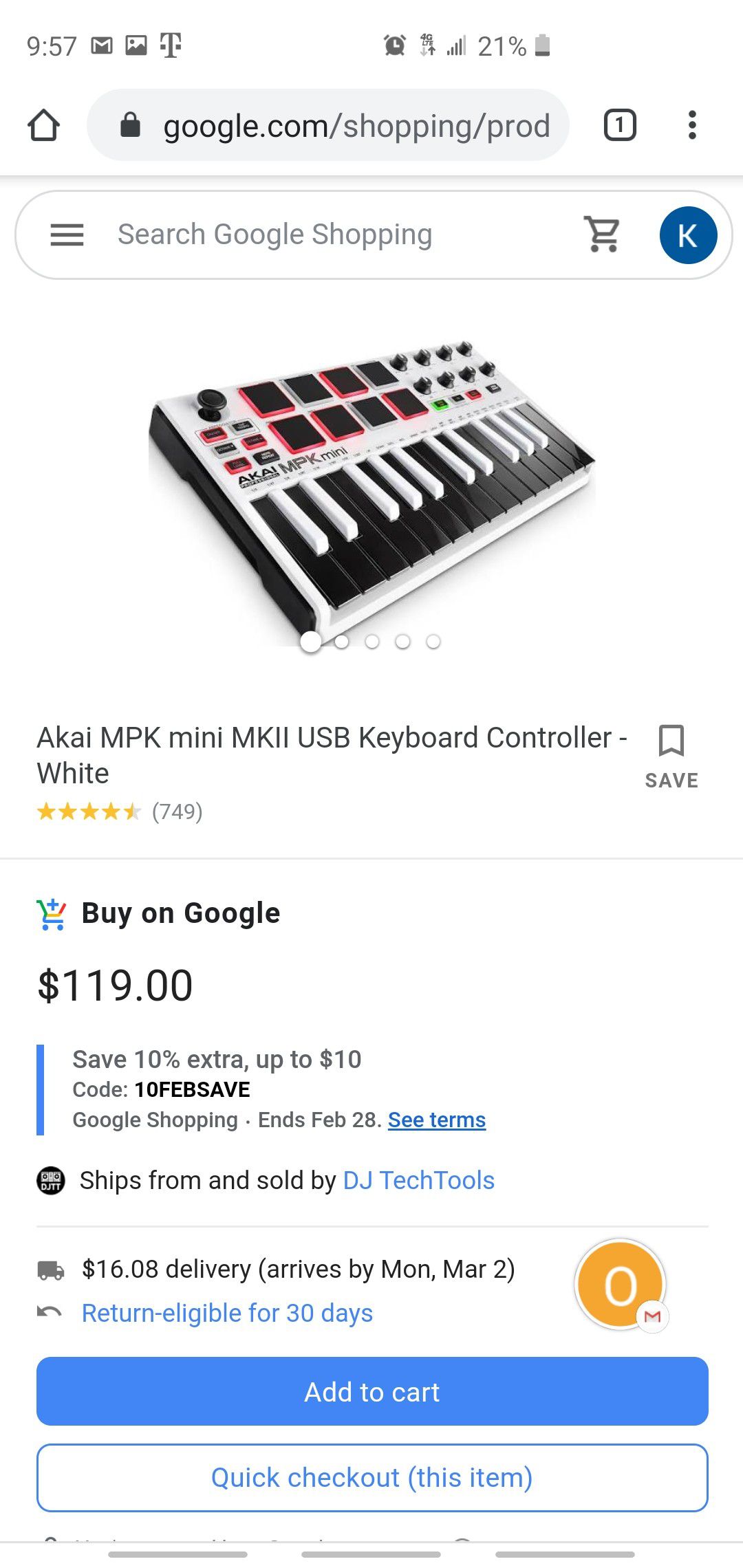 Akai Professional MPK Mini MKII If intrested ask for pictures!