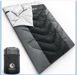 VENTURE 4TH Backpacking Sleeping Bag – XXL, Double and Single Sizes - Lightweight Warm & Cold Weather Sleeping Bags for Adults, Kids & Couples – Ideal