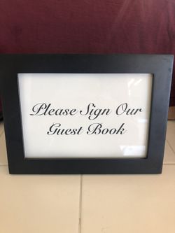 Black Guest Book Sign