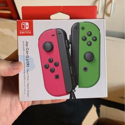 Green Pink Neon Joycons BOX ONLY