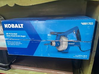 Kobalt Corded Machine Auger 1/4 diameter x 25 ft