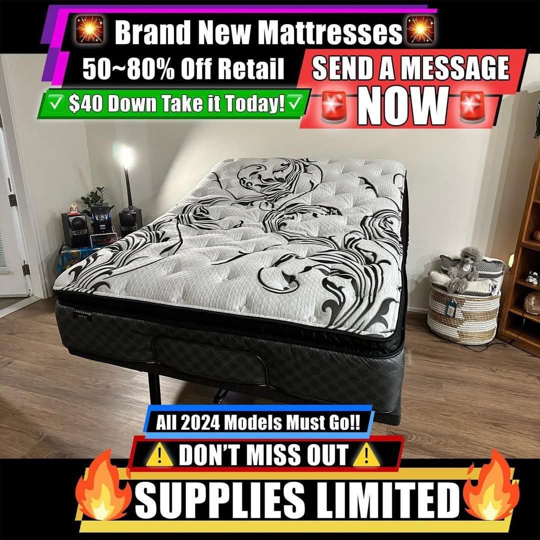 BRAND NEW MATTRESSES 🔥$10 DOWN🔥 ANY SIZE SET