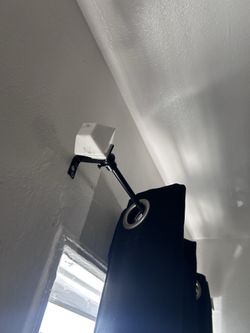 Black Curtains w Rods