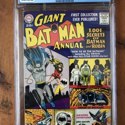 Batman Annual #1 (1961) CGC 7.5 — O/w to White; Secrets of Batman’s Utility Belt