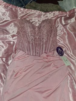 pink floral strapless windsor dress