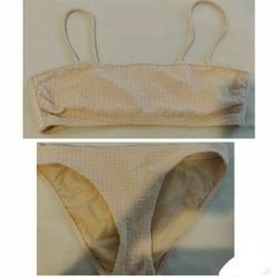 Kisuii  Adriana Bandeau Bikini. Peach. Size Small