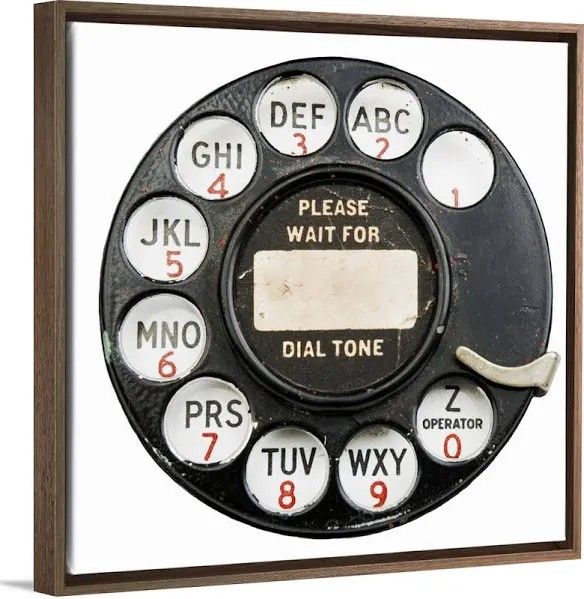  Large 42" x 42"  Retro Rotary Dial Wall Picture