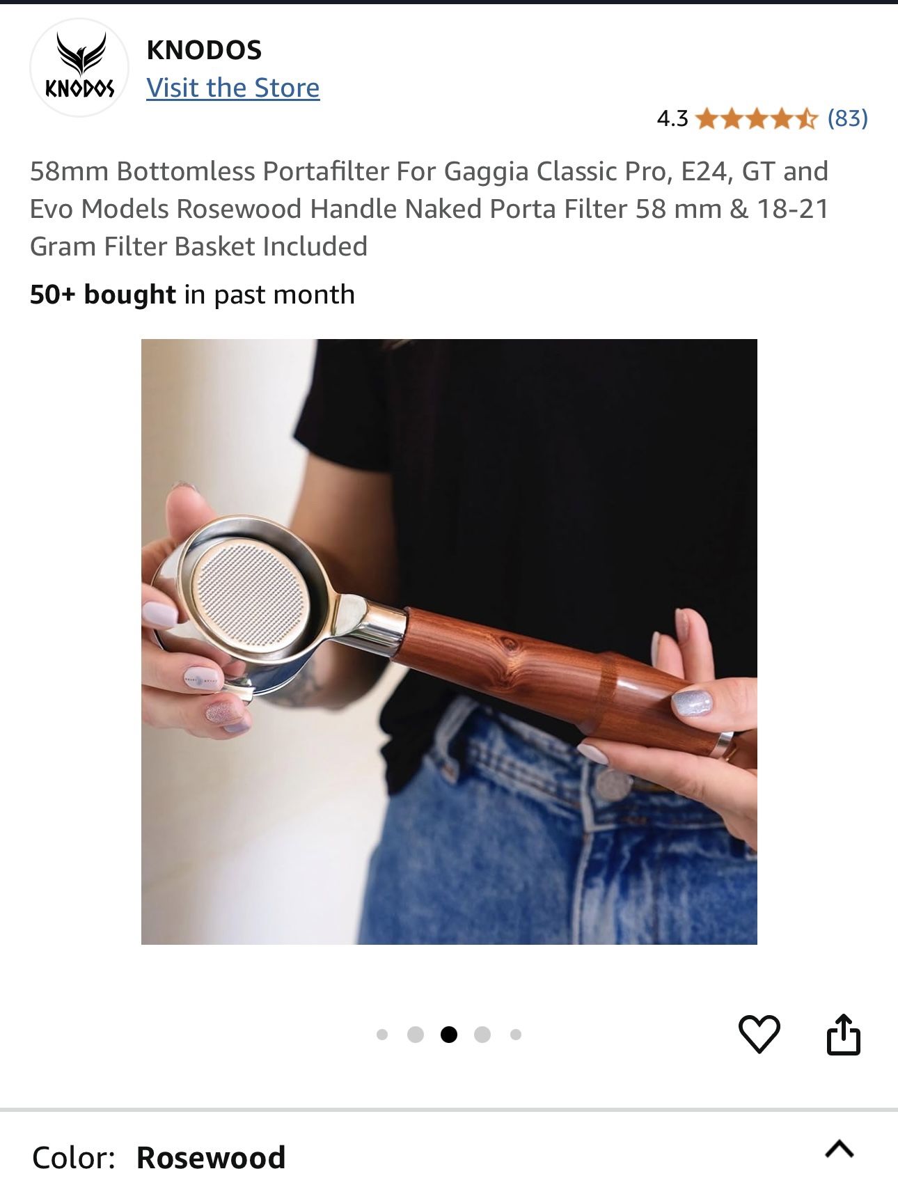 KNODOS Bottomless Portafilter 58mm