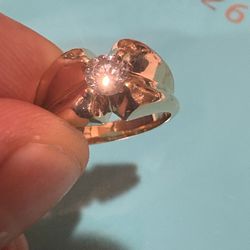 14k Solid Gold And Natural Dimond Ring 10 Grms Size 8 Testing Welcome Not Selling For Scrap 800 Firm 