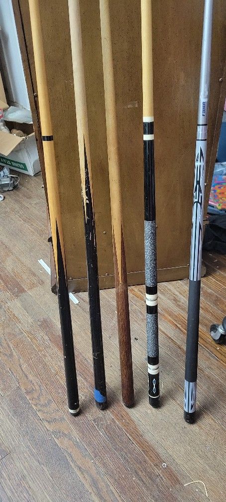 5 Pool Sticks Pool Cue Stick Minnesota Fats Sportcraft