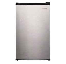 Vissani - 4.4 cu. ft. Mini Refrigerator in Stainless Look with 7-Door Racks, Glass Shelves, and Energy Efficiency Vissani