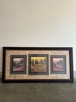 Italian Vineyard Scene Framed Art