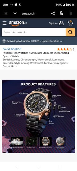Fashion men WATCH Boruse