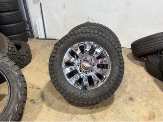 20" GMC 2500HD 3500 HD OEM CHROME FACTORY ORIGINAL WHEELS RIMS VENOM POWER TIRES