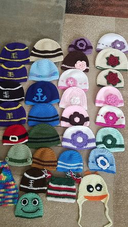 New crochet baby Hats $5 each