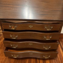 dresser wood with desk solid wood brass handles clawfoot